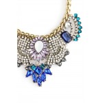 Sorrelli Jeweled Crystal Cascade Statement Necklace